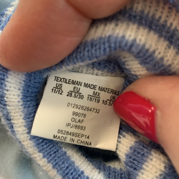 Disney Frozen Olaf Plush Slippers - Blue, white and orange - Picture 12 of 16